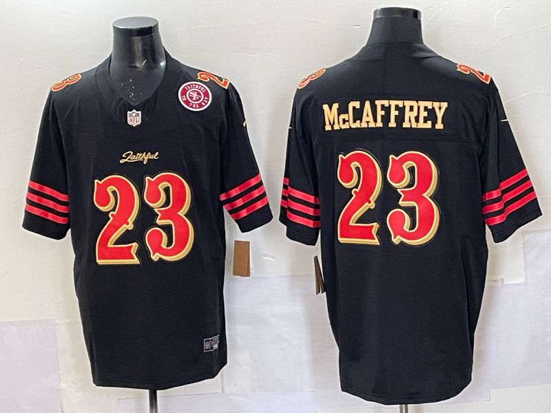 Men Nike San Francisco 49ers #23 Mccaffrey black 5th generation Limited NFL 2025 Jersey 0066->san francisco 49ers->NFL Jersey